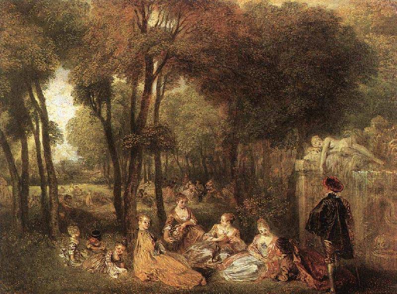 Jean antoine Watteau Les Champs Elysees china oil painting image